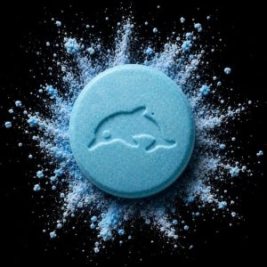 Ecstasy Pressed Pill - Blue Dolphin